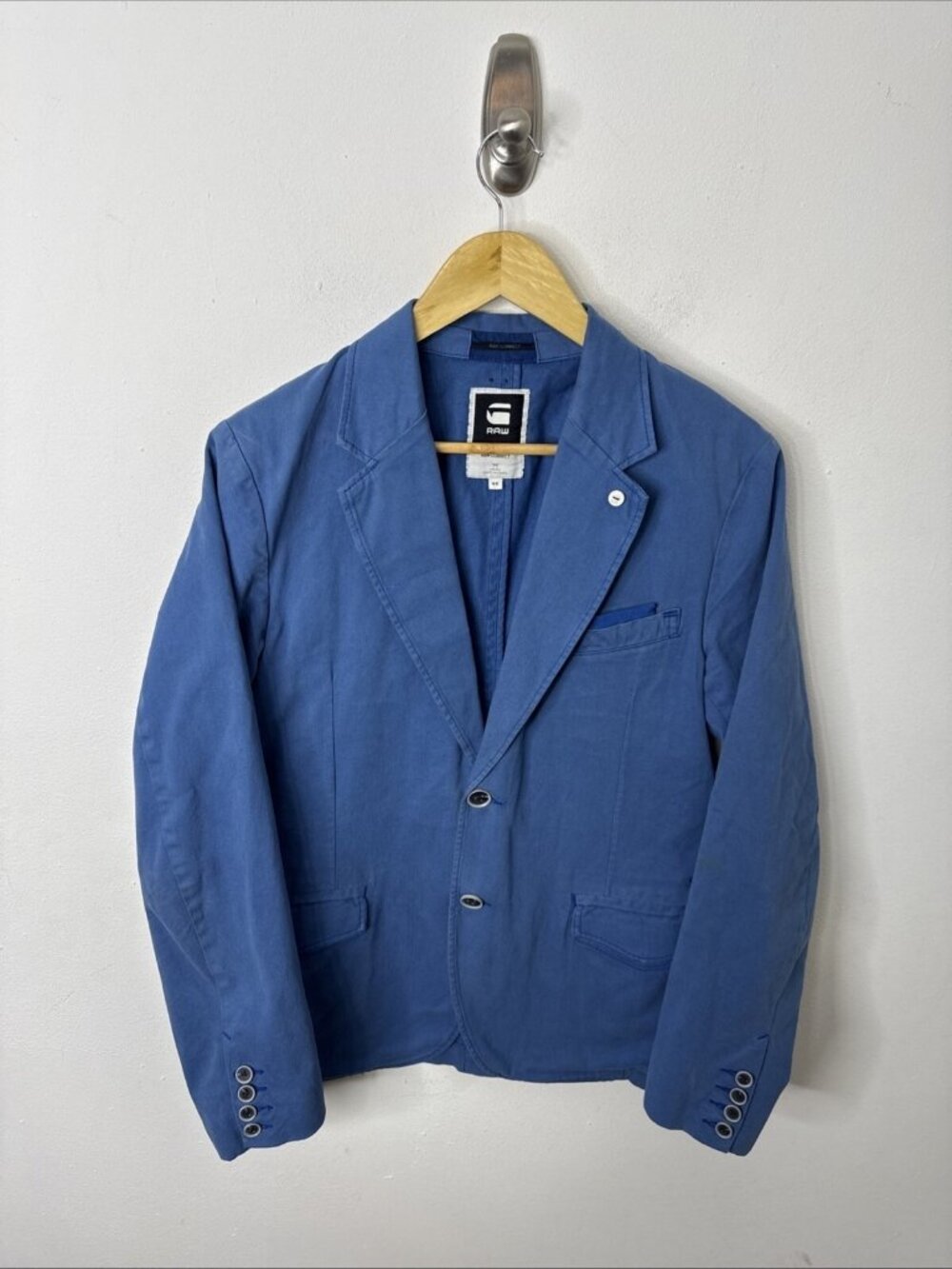 G Star Raw Correct Men 48 (Small 38) Rot Omega Deconstructed Blazer Blue